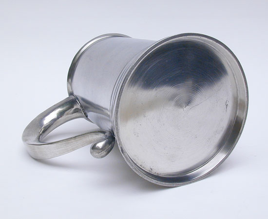 A Baltimore Quart Pewter Mug by Samuel Kilbourn
