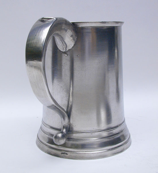 A Baltimore Quart Pewter Mug by Samuel Kilbourn
