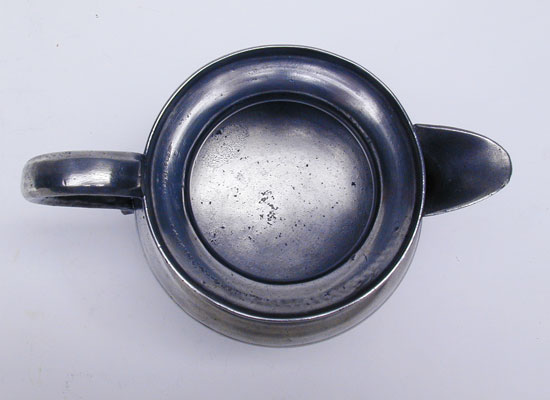 An Unmarked Pewter Creamer by Thomas D. Boardman