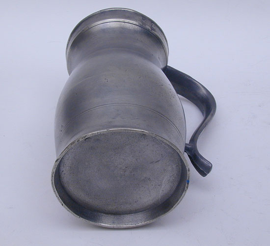 An Unmarked Boardman Pint Pewter Baluster Measure