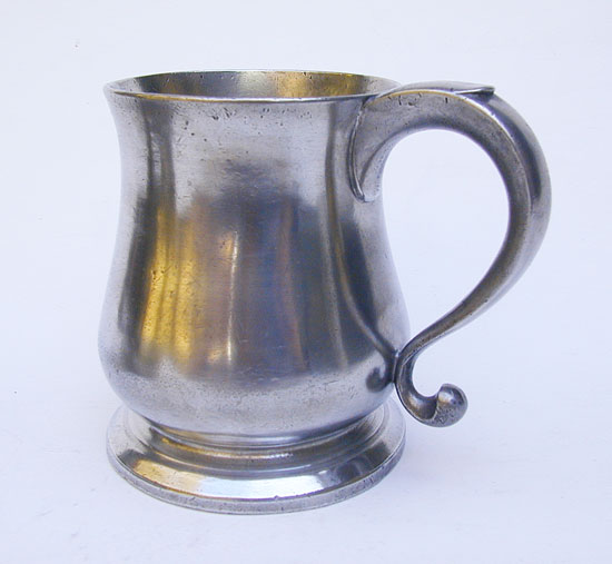 English Export Pint Tulip Pewter Mug