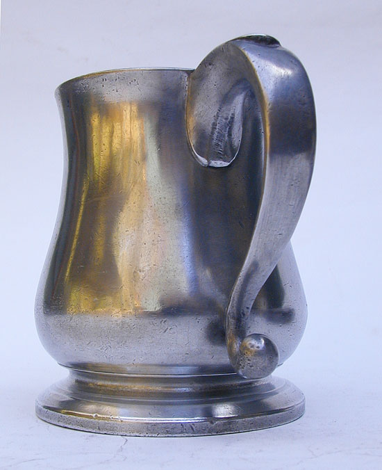 English Export Pint Tulip Pewter Mug