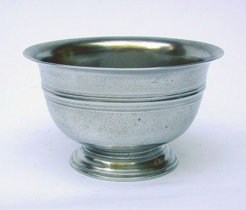 An Antique English Export Pewter Broth Bowl by John Fasson 
