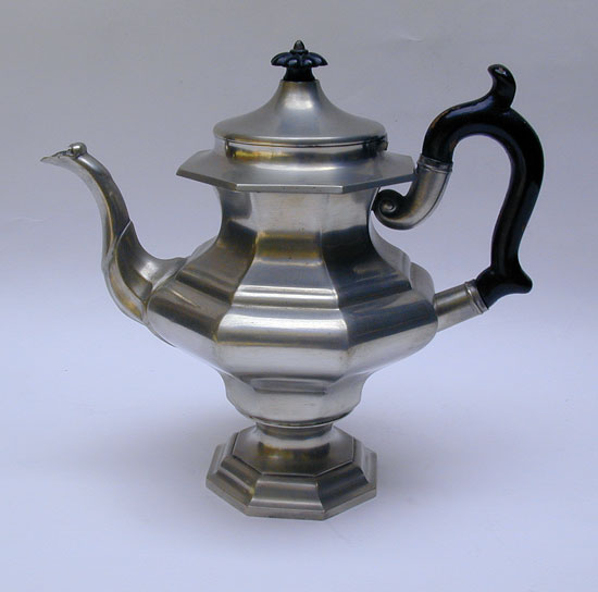 A Paneled Side Teapot by Leonard Reed & Barton