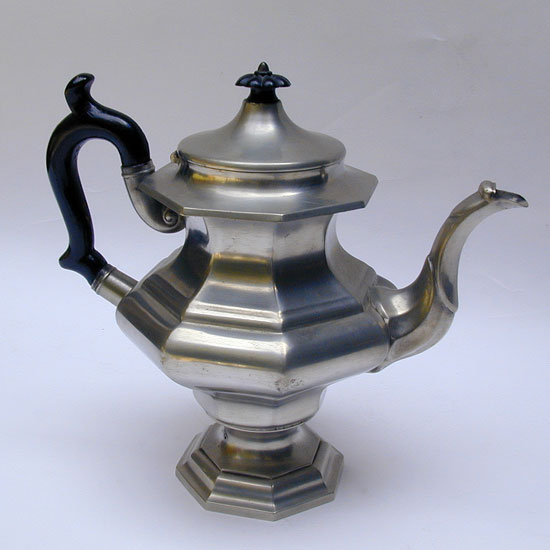 A Paneled Side Teapot by Leonard Reed & Barton