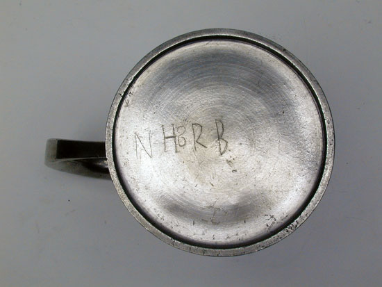 A Quart Pewter Export Mug by John Townsend