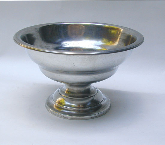 A Pewter Double Belly Baptismal Bowl