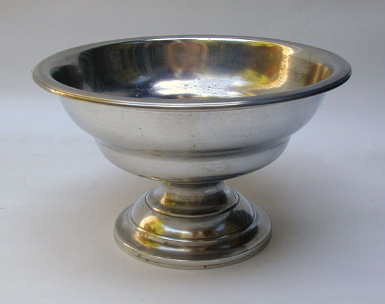 A Pewter Double Belly Baptismal Bowl