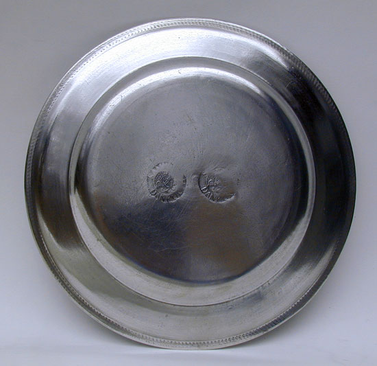 A Pewter Plate by Samuel Danforth of Hartford