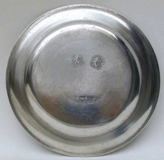 A Well Marked Edward Danforth Pewter Plate