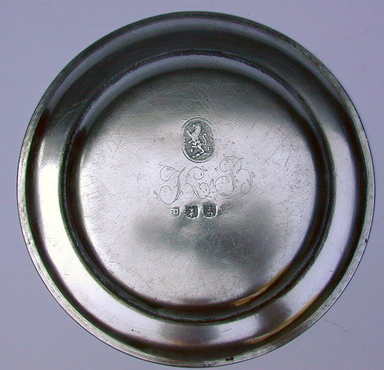 A Superb Early Thomas Danforth III / Joseph Danforth Pewter Plate