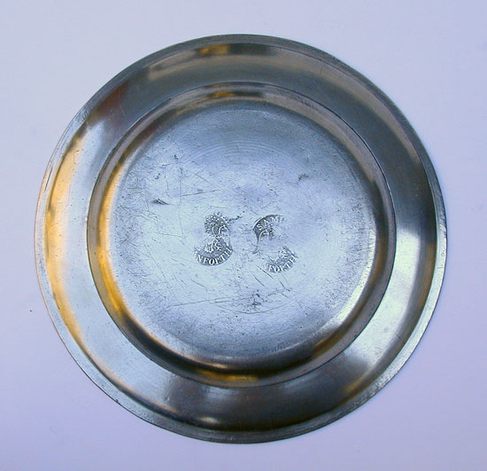 A Samuel Danforth Pewter Plate