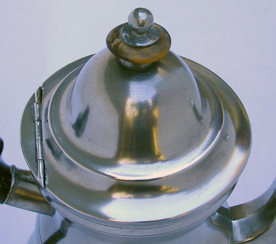 A Boardman & Co Double Belly Pewter Coffeepot