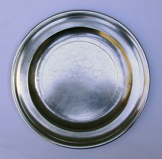 An Export Pewter Plate by Robert Bush & Company