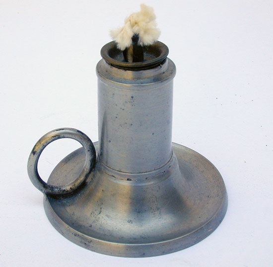 A Cylindrical Font Flared Base Whale Oil Lamp