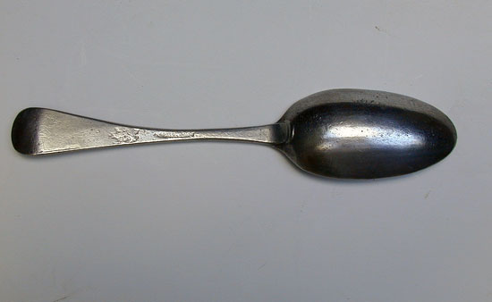 Wonderful Decorated 18th Century Pewter Tablespoon