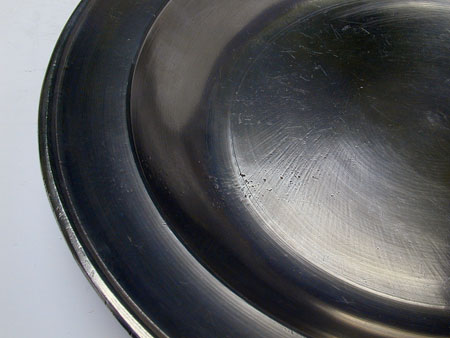 A Near Mint Thomas Danforth III Pewter Deep Dish